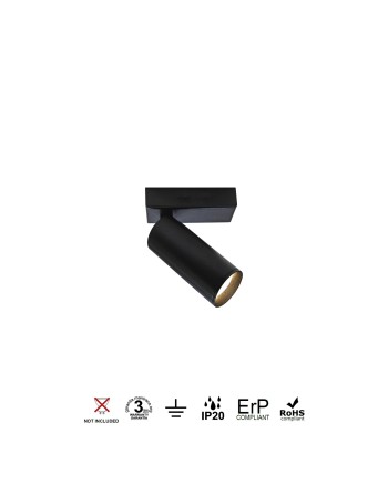 NAZARÉ * FOCO / APLIQUE LECTOR Mini GU10 1L NEGRO